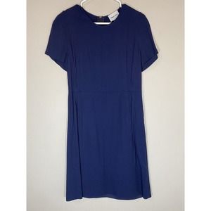 Bimba Y Lola Dress Womens Blue Short Sleeve Knee‎ Length Exposed Zipper MEDIUM
